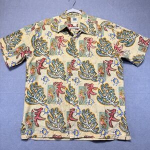 Kahala AVI Collection Mens Hawaiian Shirt M Cotton Tropical Fish Handcrafted HI